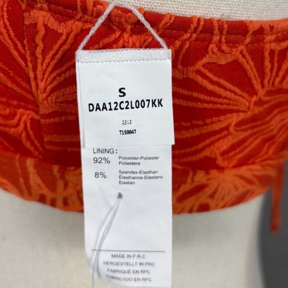 Cupshe Women's Criss Cross Bikini Top Ruffels Padded Orange Small NWT's. - Picture 6 of 7